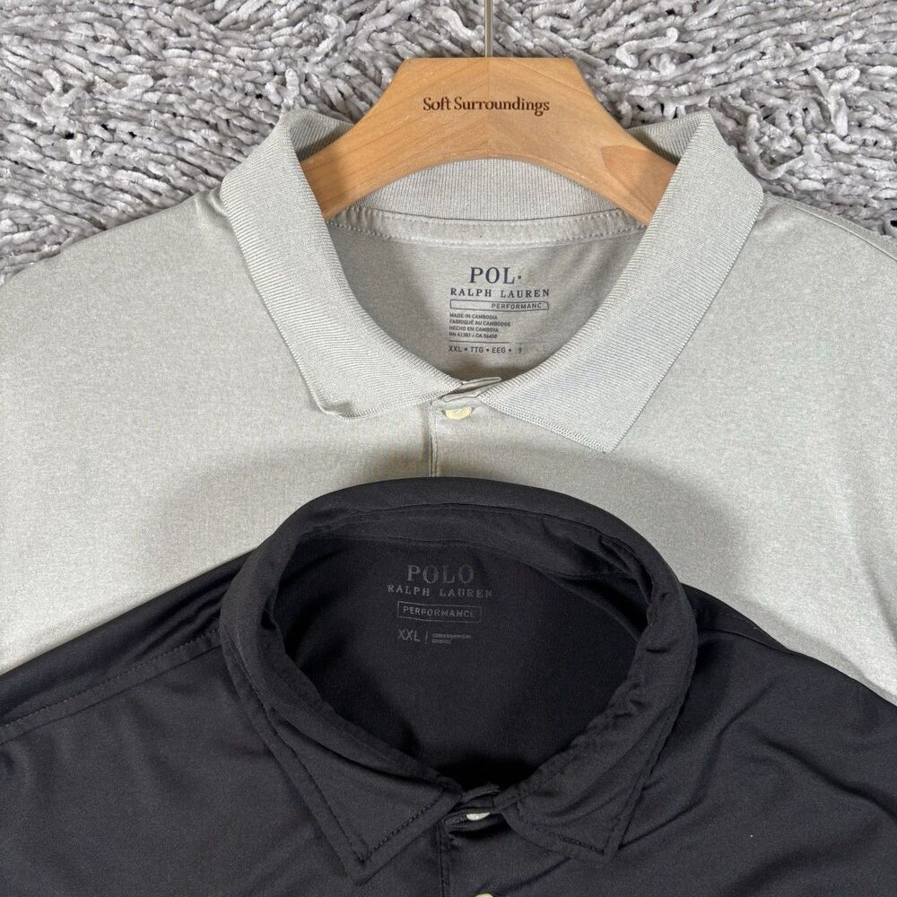 Polo Ralph Lauren Performance Polo Shirt Bundle of Two Men's Size XXL Stretch